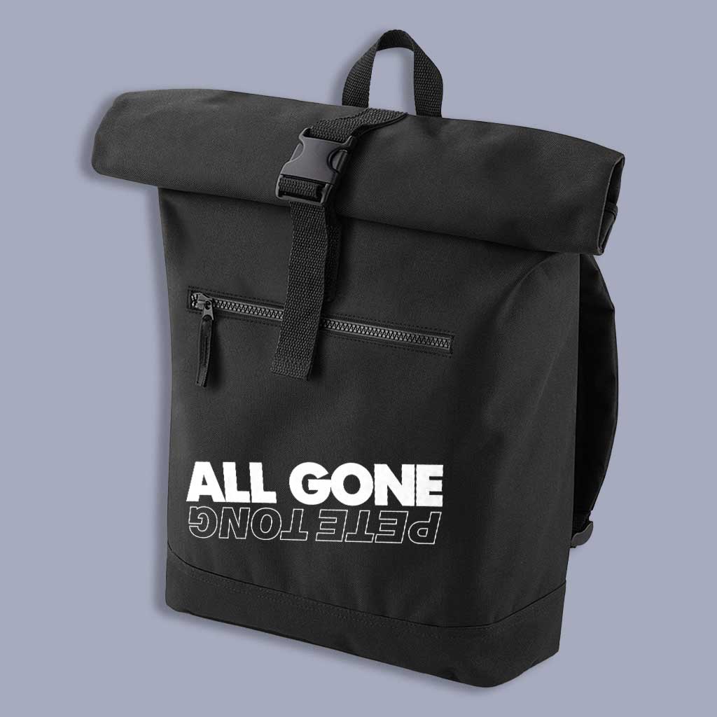 AGPT White Logo Roll Top Backpack-Pete Tong Store