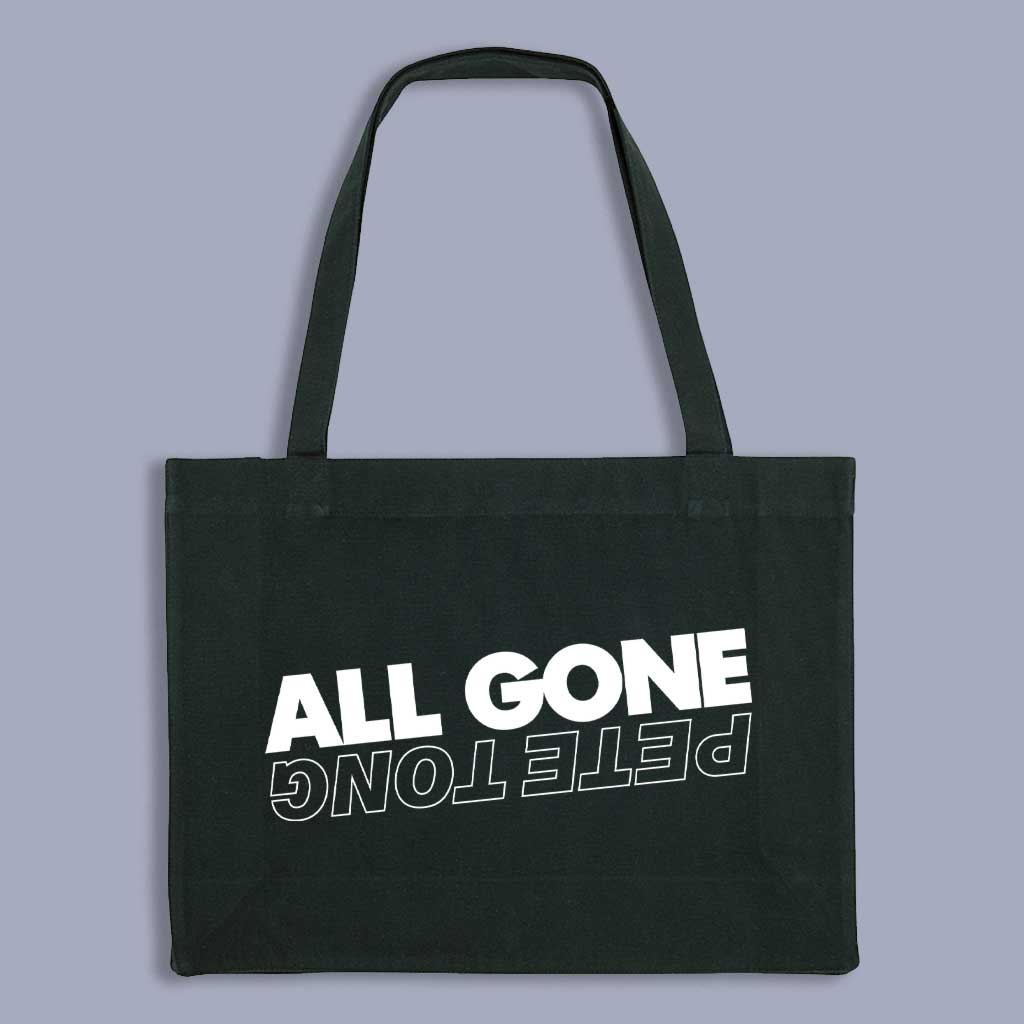 AGPT White Logo Woven Shopping Bag-Pete Tong Store