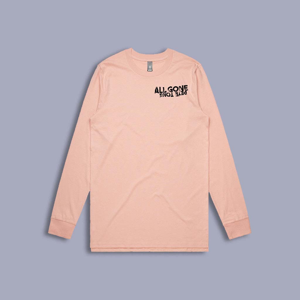 AGPT Distressed Long Sleeve Pink Tee-Pete Tong Store