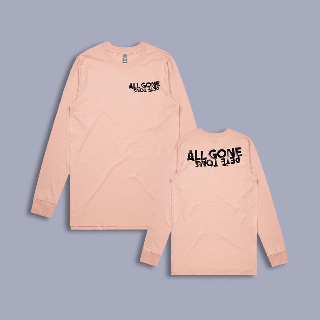 AGPT Distressed Long Sleeve Pink Tee-Pete Tong Store
