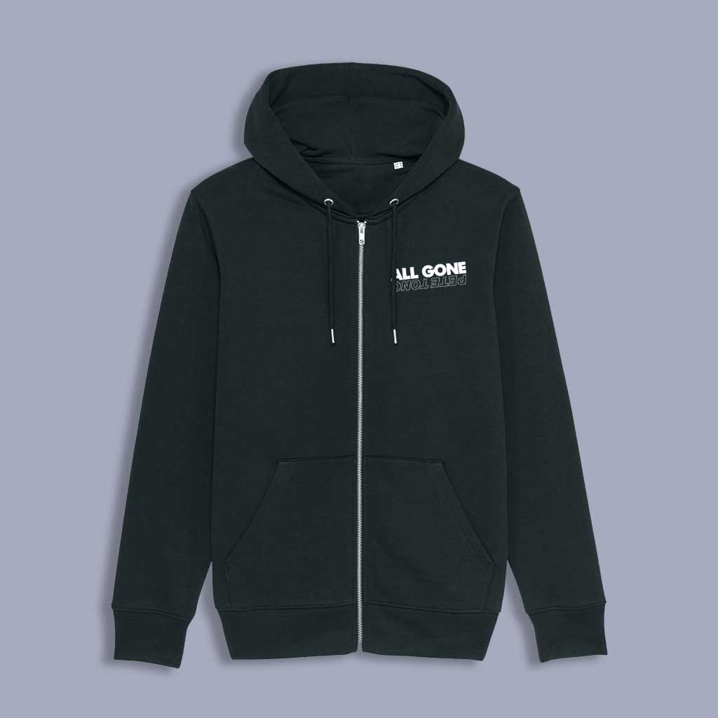 AGPT Black Logo Men's Iconic Zip-through Hoodie-Pete Tong Store