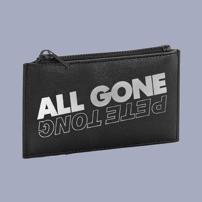 AGPT Metallic Silver Logo Boutique Leather Look Card Wallet-Pete Tong Store